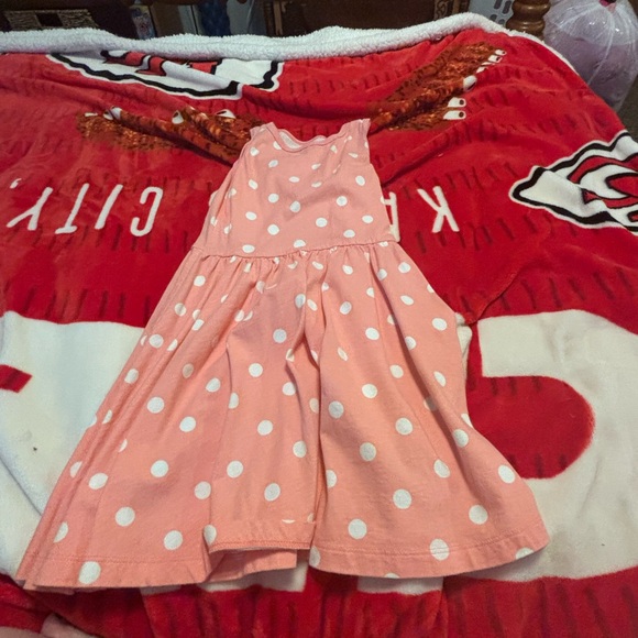 Carter's Peach and White Polka Dot Dress - Picture 1 of 2